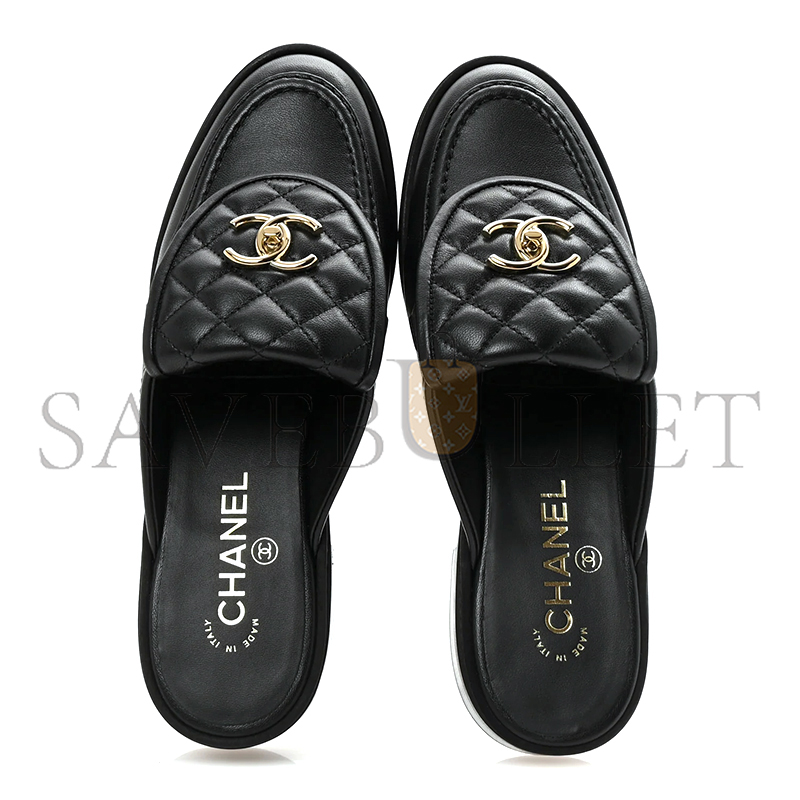 CHANEL QUILTED CC MULES G46120